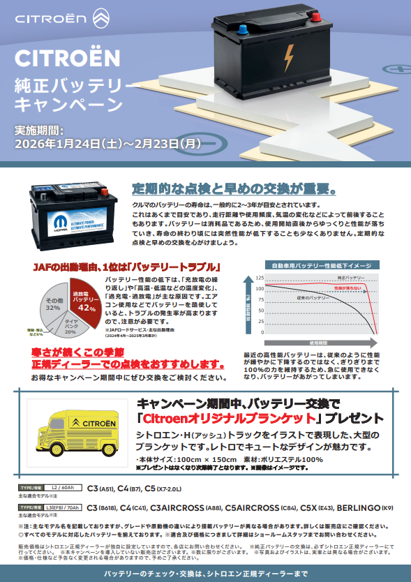 バッテリー交換キャンペーンのご案内